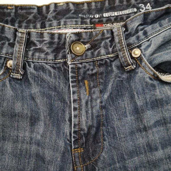 Projek Raw Regular Fit Men's Size 34 Waist Medium Wash Blue Jeans - Picture 8 of 14